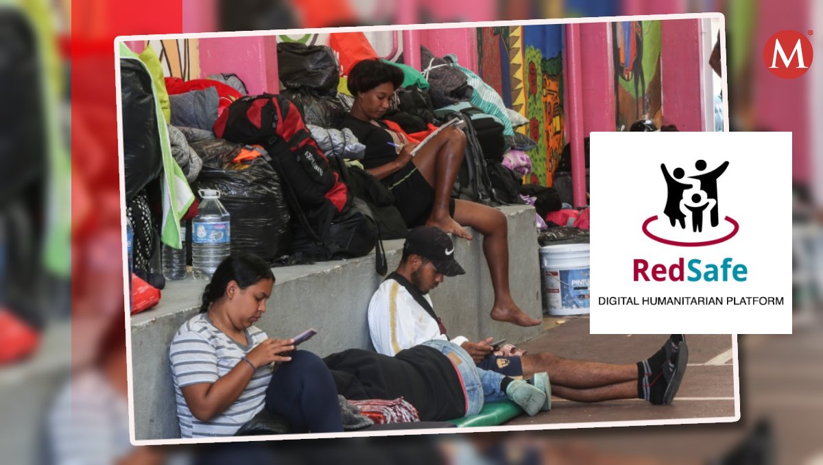 RedSafe, la aplicación de la Cruz Roja para migrantes llega a México y Centroamérica. (Diseño Milenio)