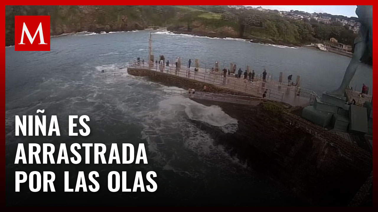 Niña arrastrada por olas en incidente impactante en Ilfracombe