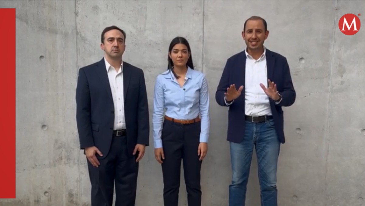 Marko Cortés, Cecilia Robledo y Hernán Salinas. Foto: Especial