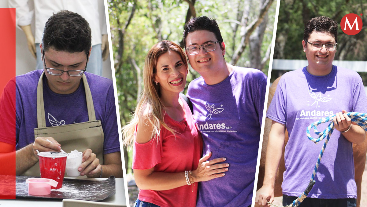 El joven ha aprendido a hacer macetas de yeso y hasta cuidar plantas. ESPECIAL