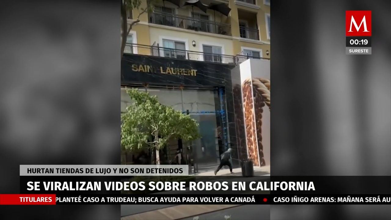 Se viralizan videos sobre robos a tiendas de lujo en California