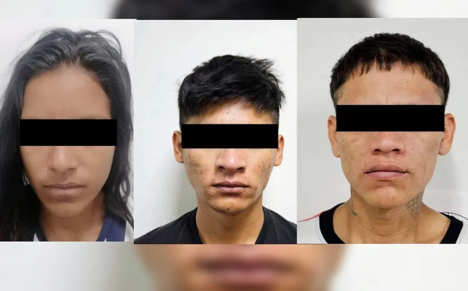 Los tres están detenidos. Foto: Especial