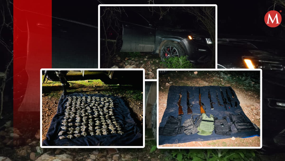 Aseguramiento de armamento y droga en el municipio de Lagos de Moreno. (Especial)