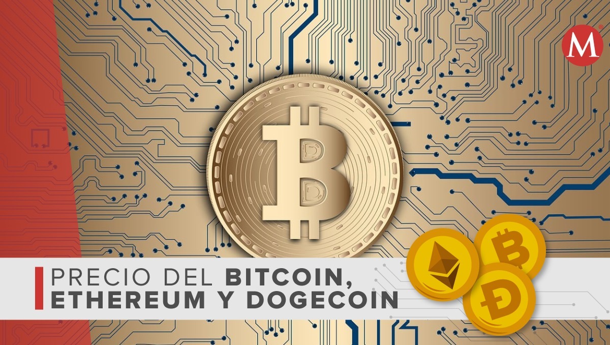 Precio del bitcoin, ethereum y dogecoin. Foto: (Pixabay)