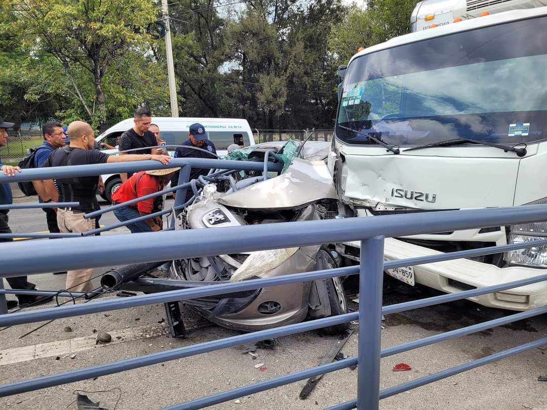 Se registró un choque múltiple en Ecatepec