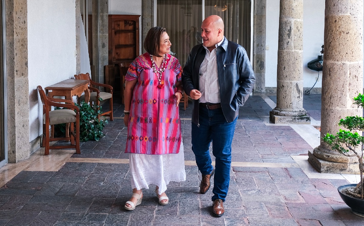 El gobernador recibió a la panista en Casa Jalisco. |  @EnriqueAlfaroR