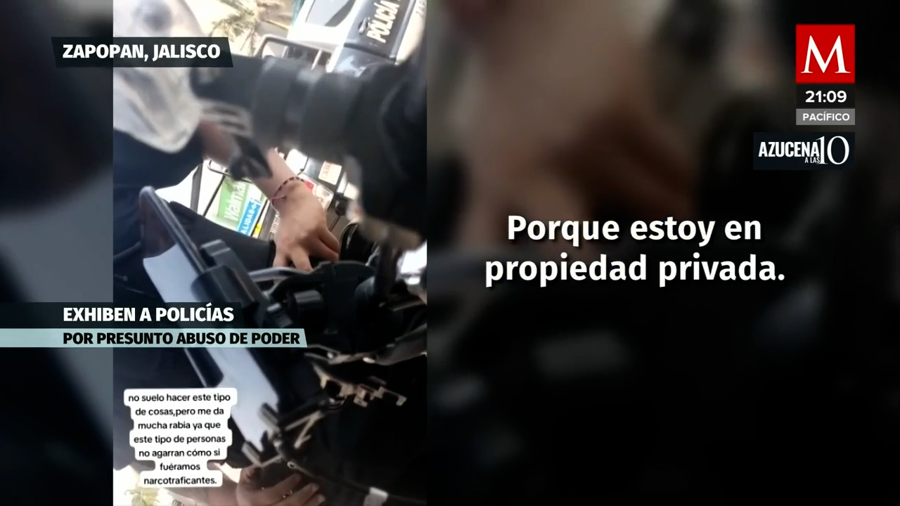 Incidente de intimidación policial a repartidor de comida en Zapopan
