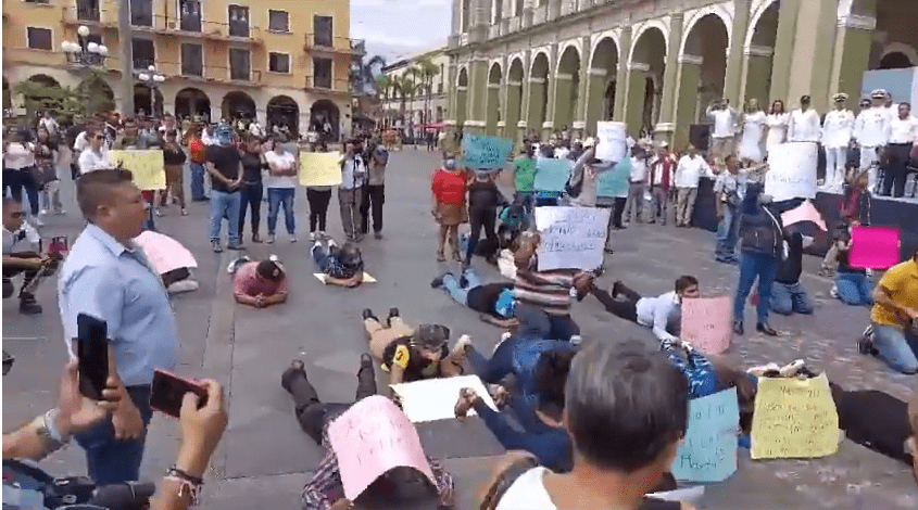 Los manifestantes impidieron la continuidad de las actividades. | Especial