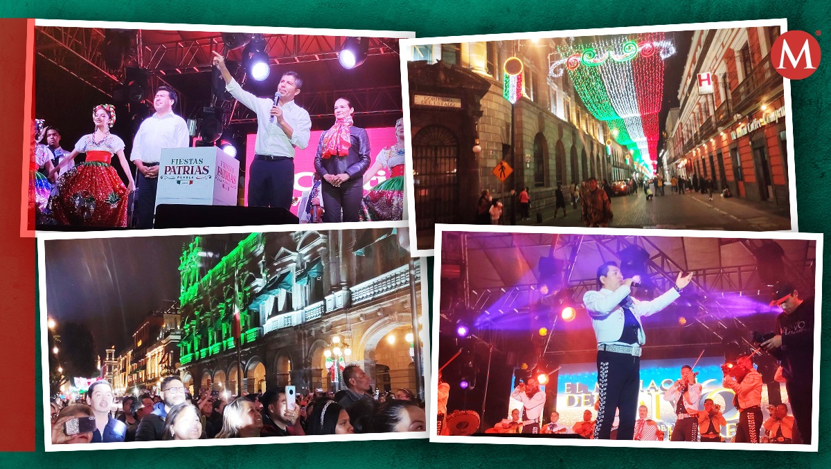 Inician festejos patrios con encendido de luces tricolor en Puebla | Angélica Tenahua | Diseño Milenio
