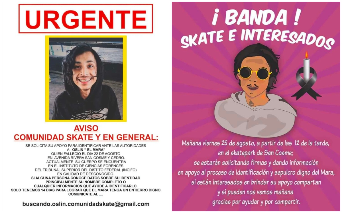 Los amigos de skater han iniciado una campaña para pedir su entierro. | @cepheacephea