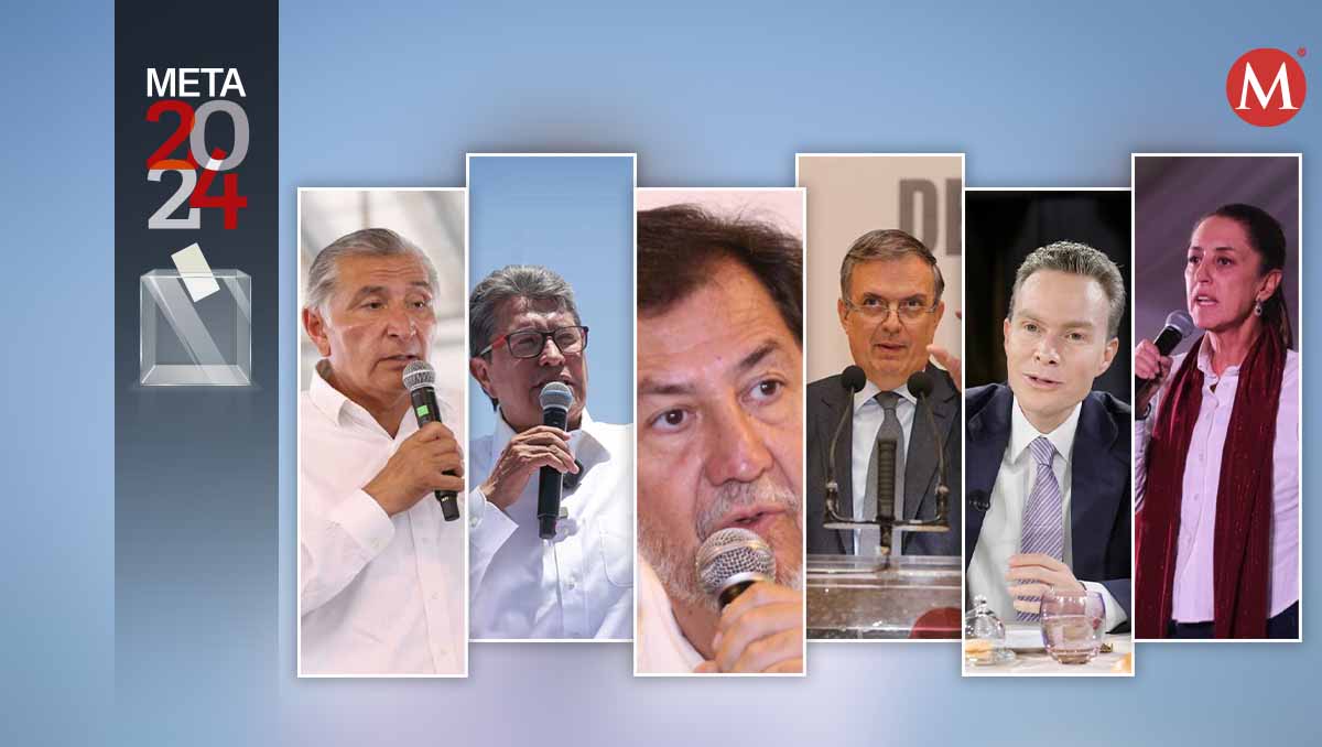 Los aspirantes a la candidatura de Morena terminan hoy con sus recorridos. | Diseño: Milenio