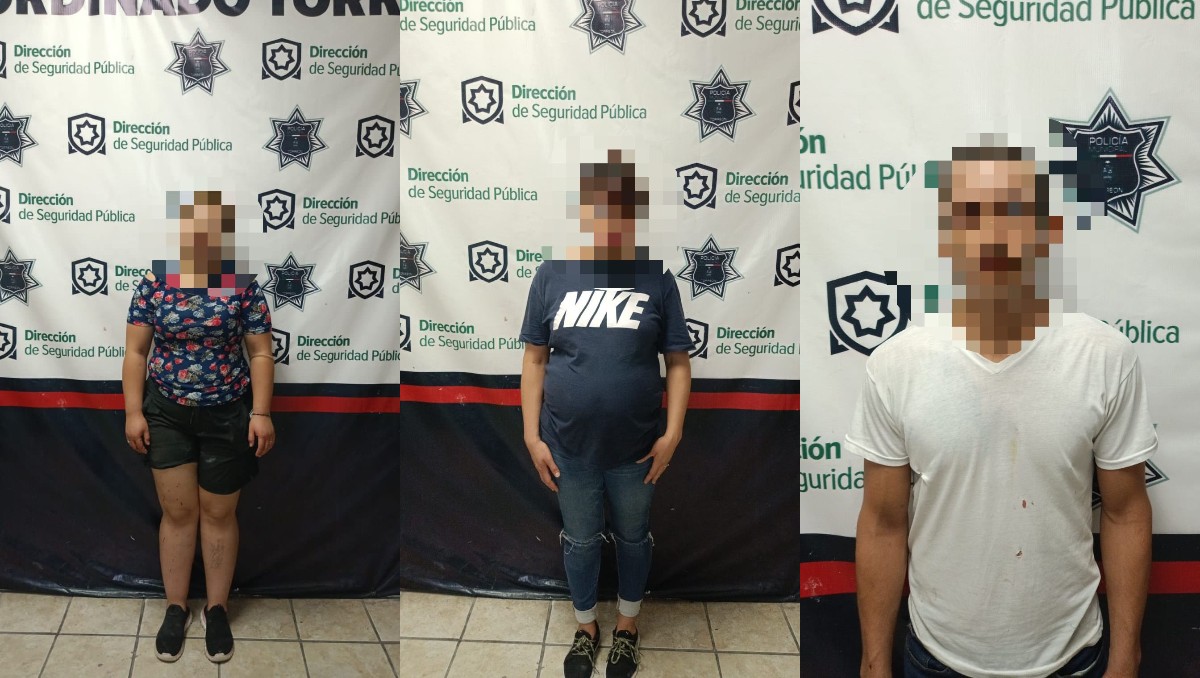 Ángeles "N", Blanca "N" y Luis "N", fueron detenidos.