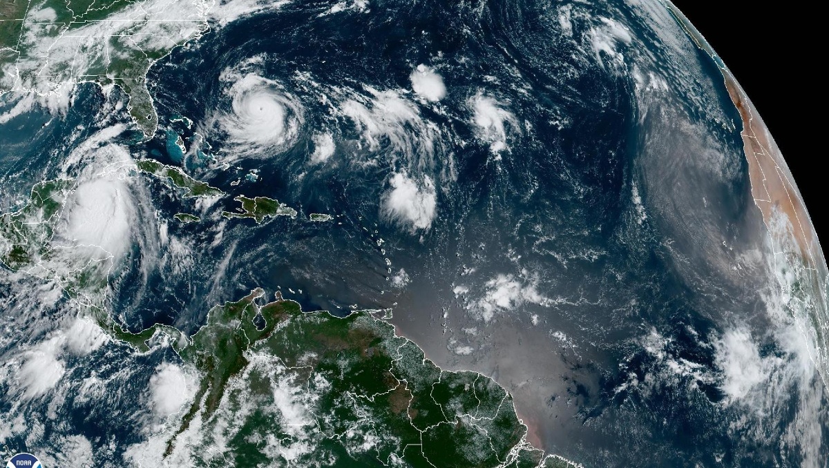 Fotografía satelital que muestra la localización de la tormenta tropical Idalia. | EFE