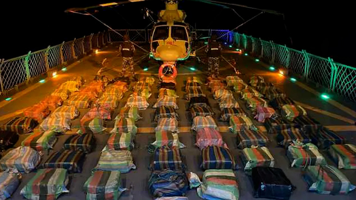 Marina asegura 4 toneladas de cocaína en costas del Pacífico