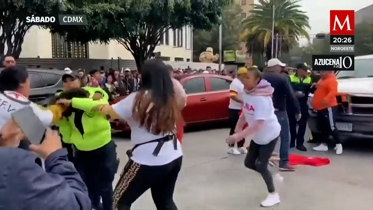 Sin detenidos en enfrentamiento de manifestantes y policía en Monumento a la Revolución
