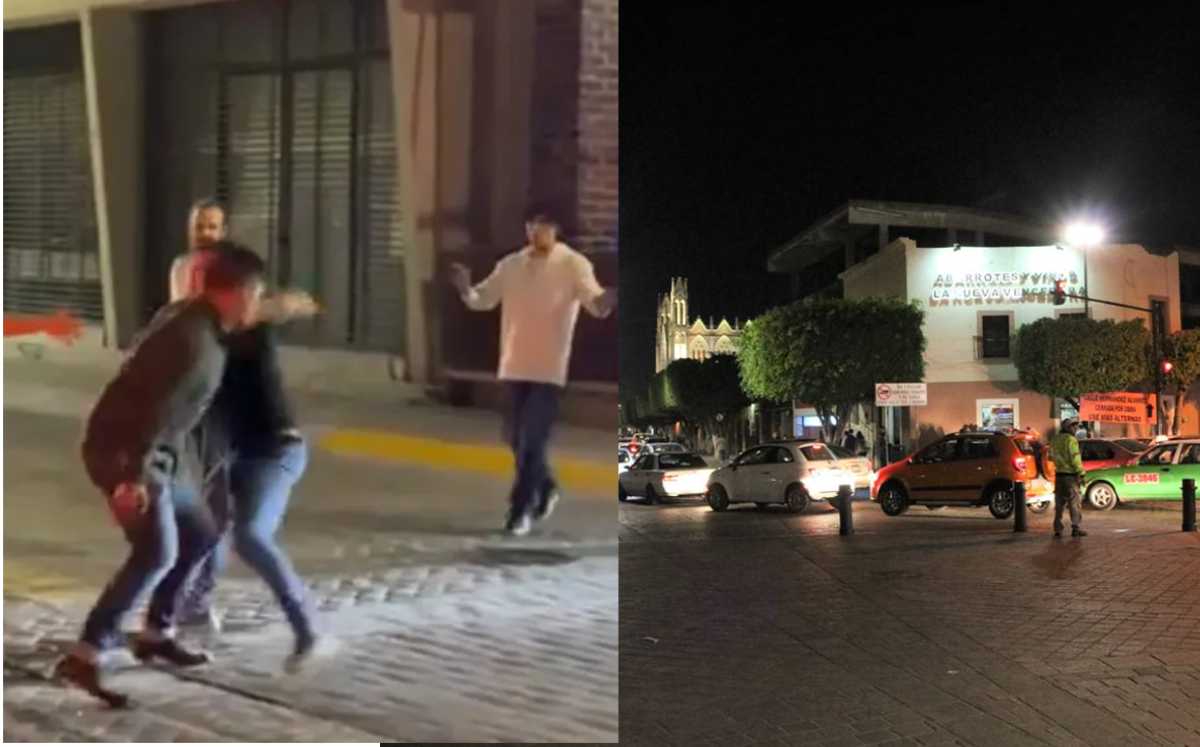 Pelea en calle Francisco. I Madero en León