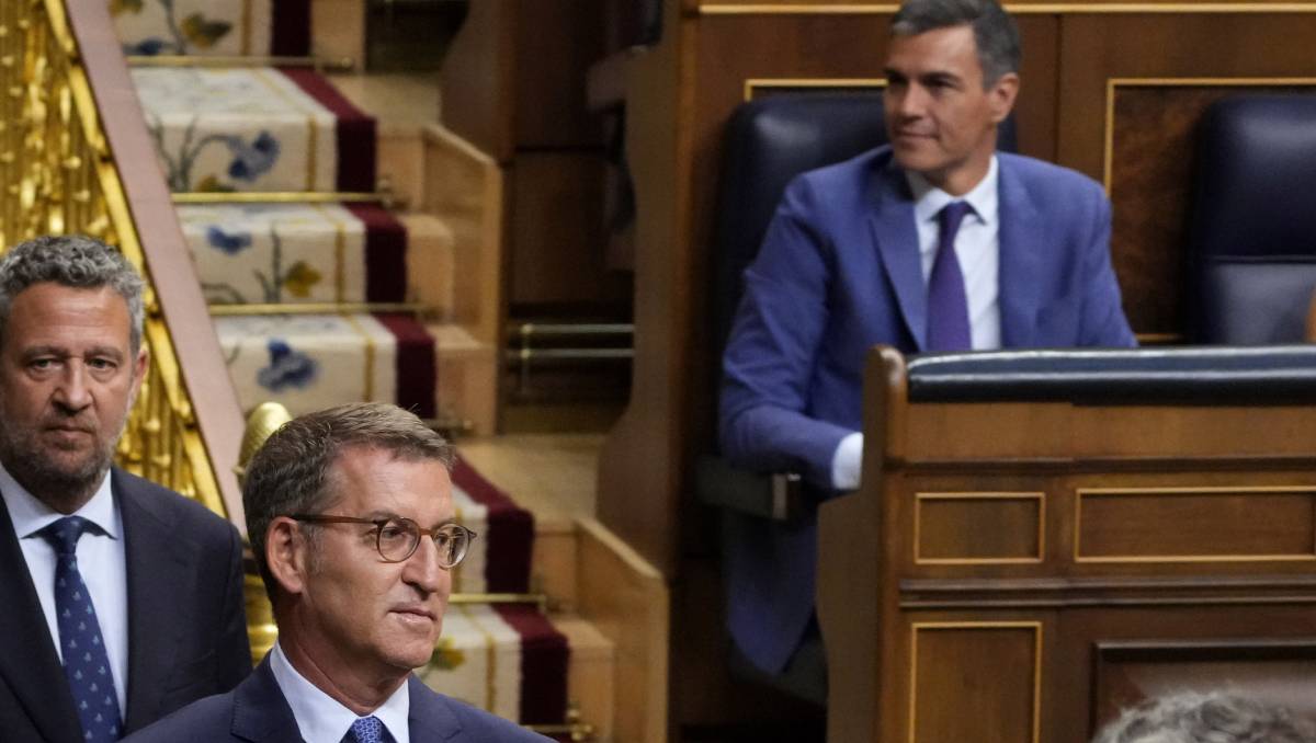 Alberto Núñez y Pedro Sánchez en el Congreso de los Diputados | AP