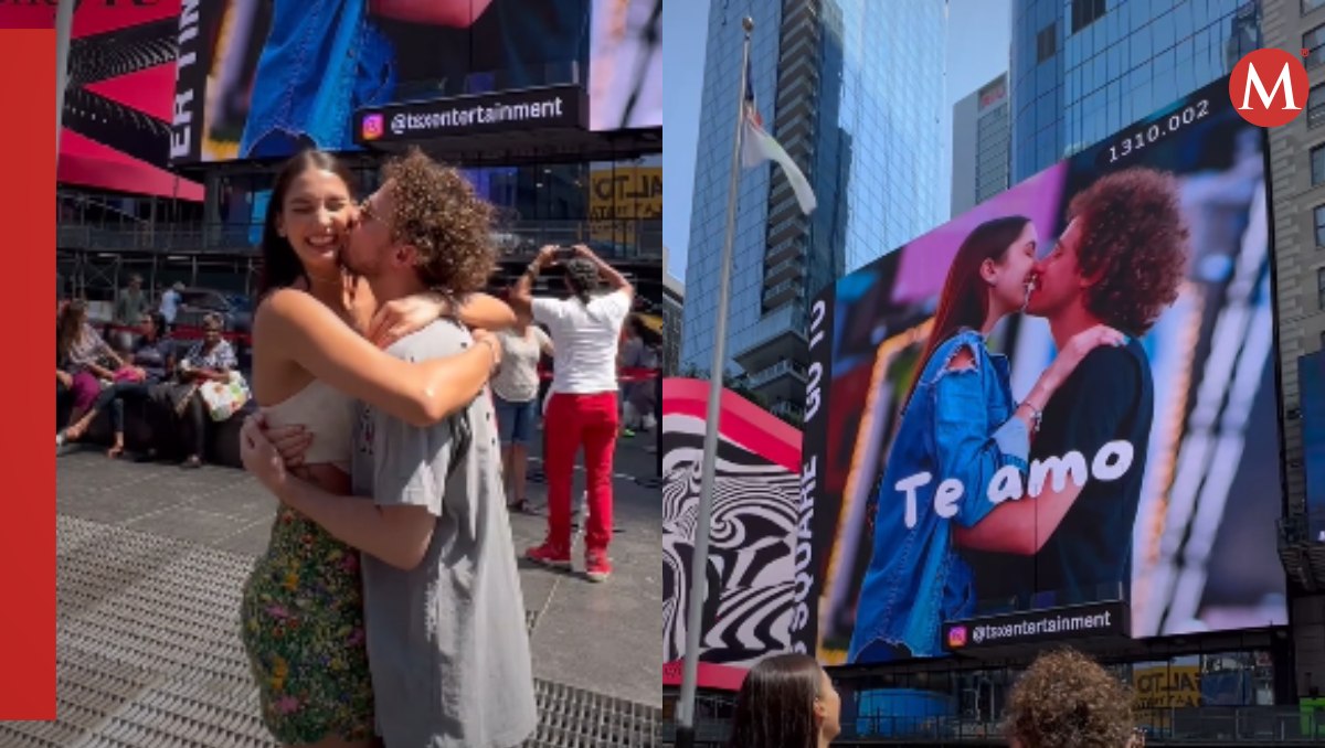 Arianny Tenorio y Luisito Comunica en Times Square | Captura