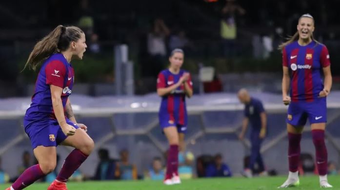 Barcelona femenil vence al América en histórico duelo en el Estadio Azteca