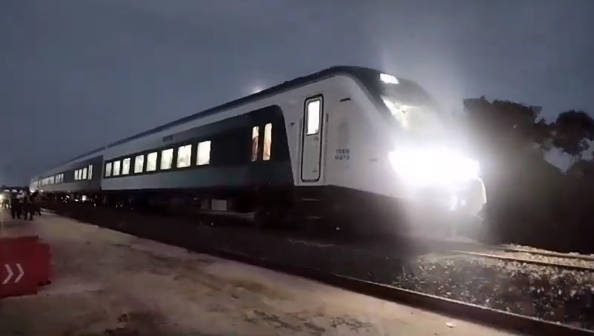 Se difundieron imágenes del primer recorrido oficial del Tren Maya. | Especial