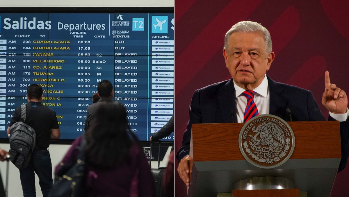 AMLO también habló de la saturación del aeropuerto internenacinal de CdMx. Foto: (Caurtoscuro)
