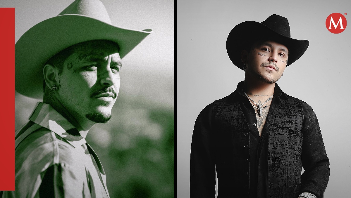 Christian Nodal presume su trabajado abdomen y sus tatuajes | ESPECIAL