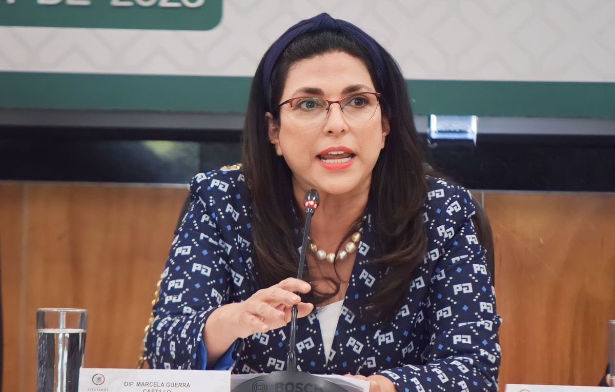 Diputada Márcela Guerra en mesa de lasos comerciales entre México y China (Twitter/@MarcelaGuerraNL)
