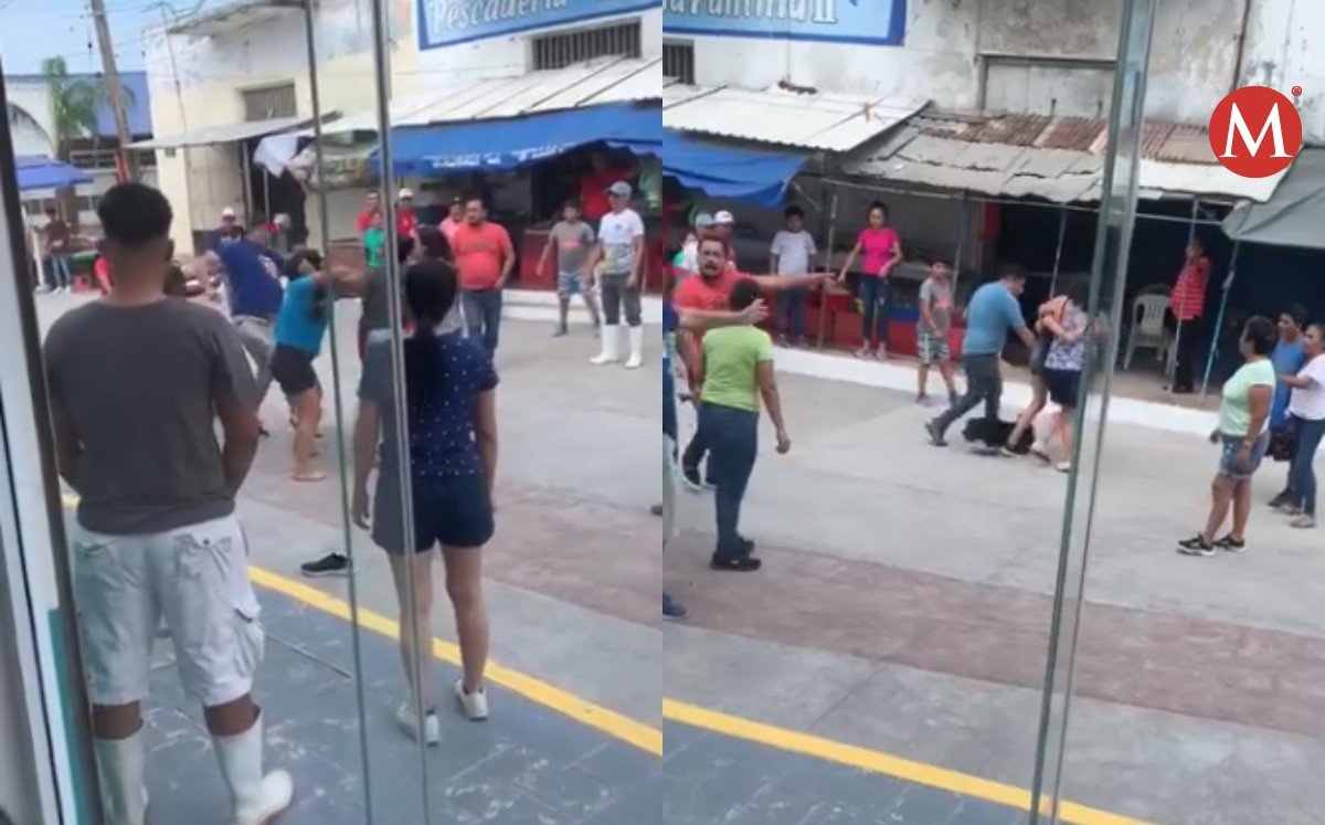 Graban pelea en Mercado de mariscos La Puntilla en Tampico