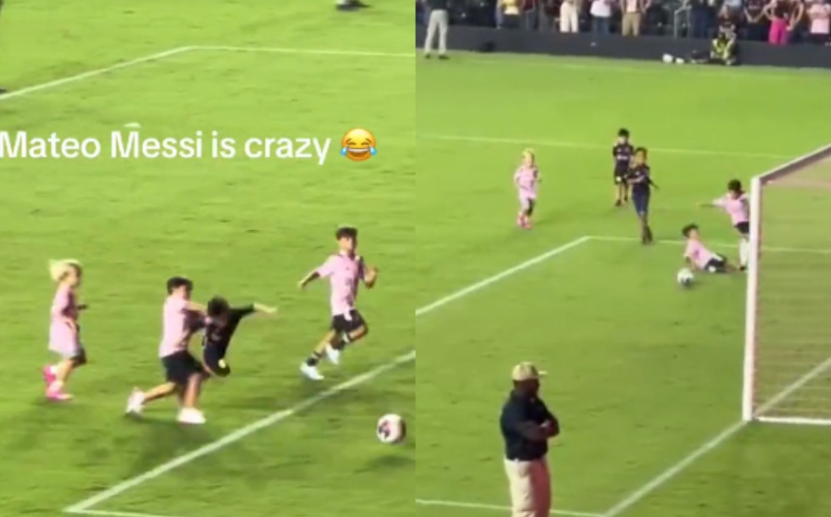 Mateo Messi presume habilidad con el balón tras partido de Miami