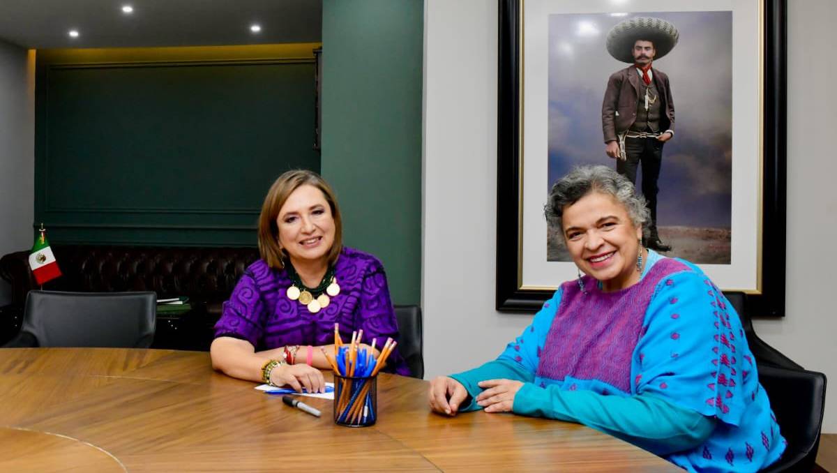 Xóchitl Gálvez y Beatriz Paredes en las oficinas del PRI | Especial