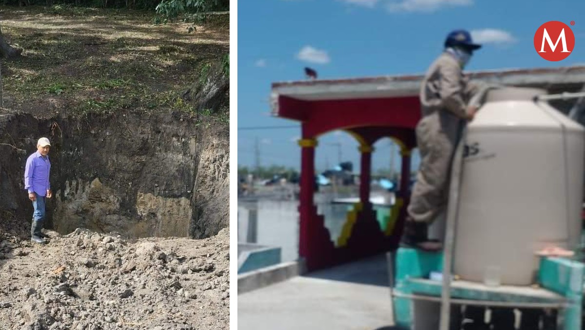Mitigan sequía con pozos y pipas de agua potable en norte de Veracruz