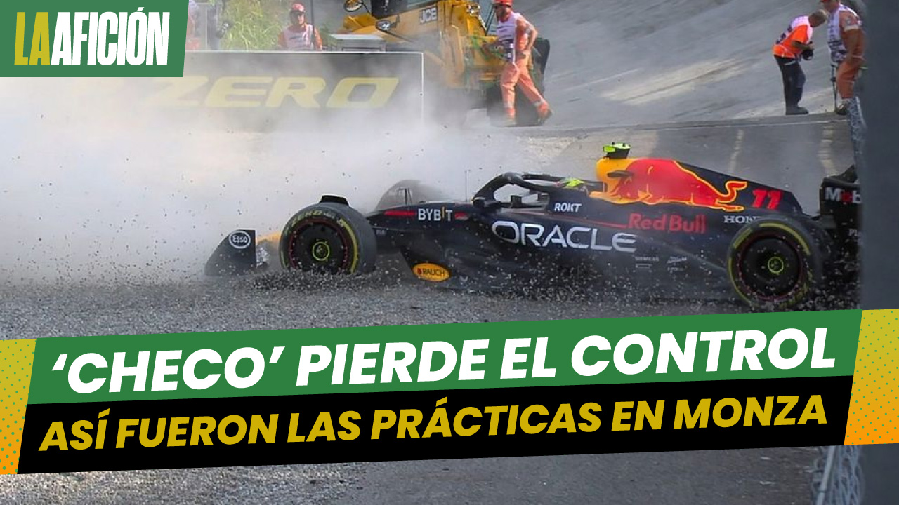Sergio Pérez provoca bandera roja en segunda práctica en Monza