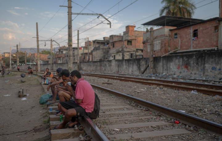 Consumidores de crack en Brasil (Foto: AFP)