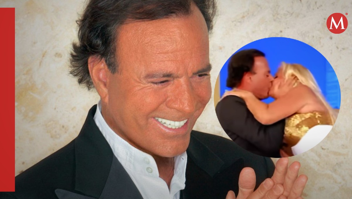 Julio Iglesias roba beso / Archivo y captura