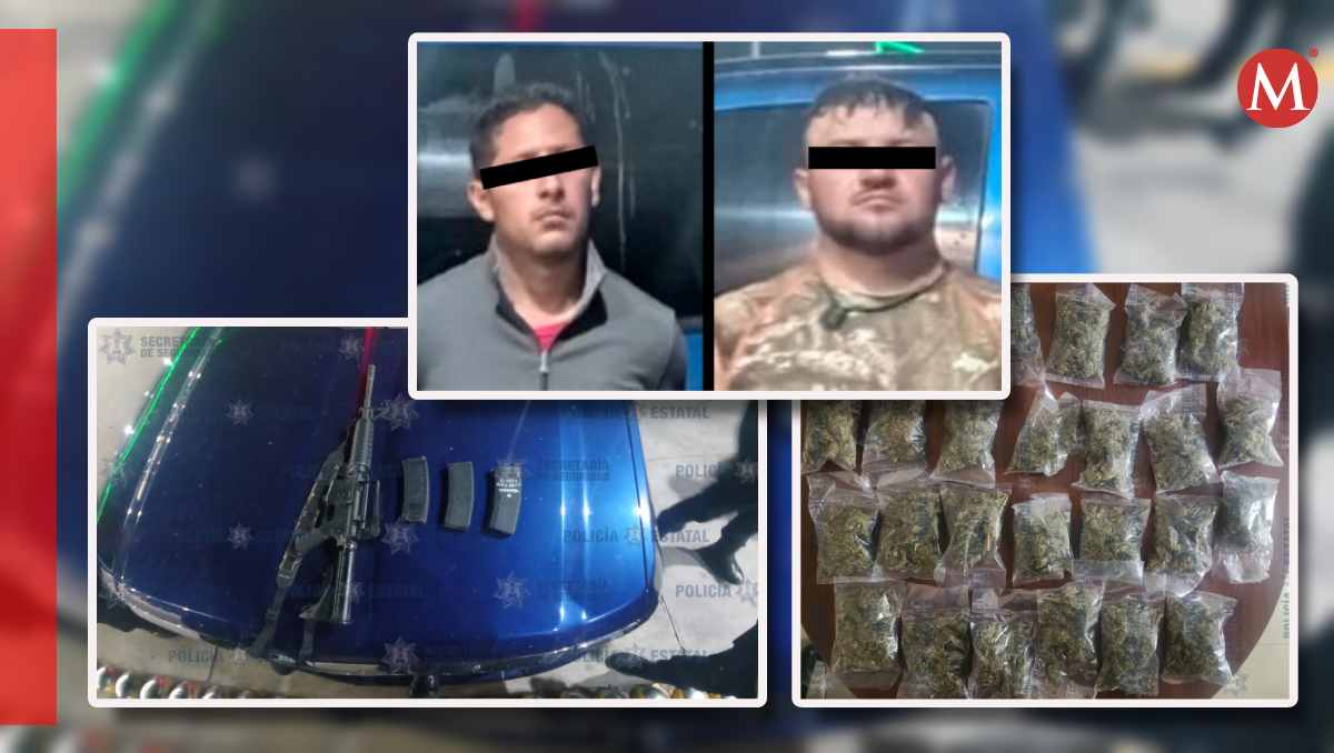 José "N" y Antonio "N" fueron detenidos por elementos de seguridad. Foto (Especiales)