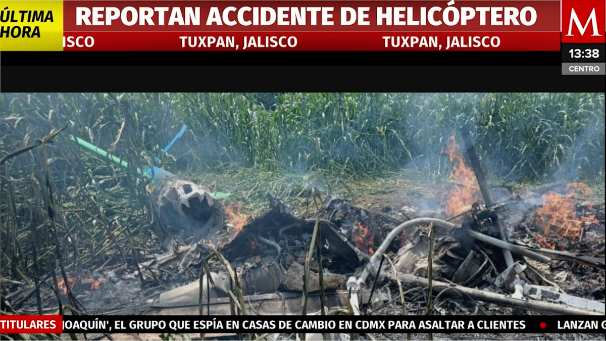 Reportan accidente de helicóptero en Tuxpan, Jalisco; habría al menos un muerto