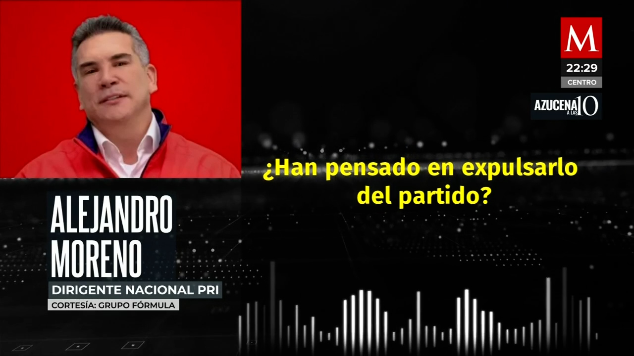 Alejandro Moreno plantea la expulsión de Alfredo del Mazo del PRI