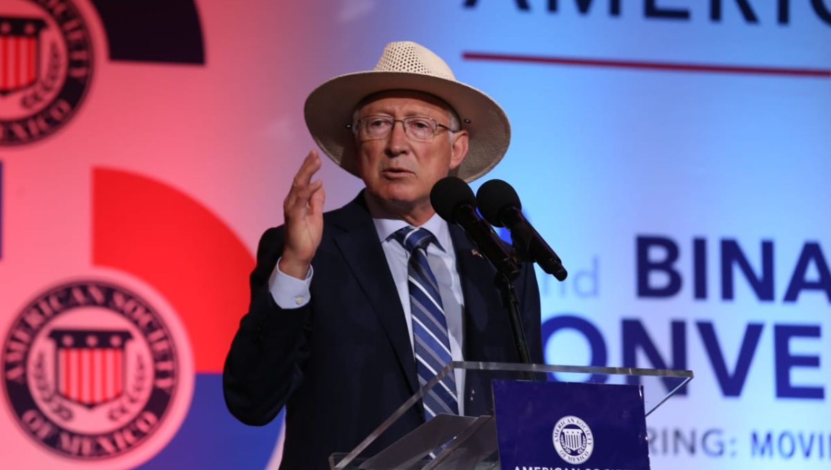 Ken Salazar, embajador de EU en México, en la segunda Convención Binacional, en CdMx. Agosto de 2023. Foto: (Octavio Hoyos)