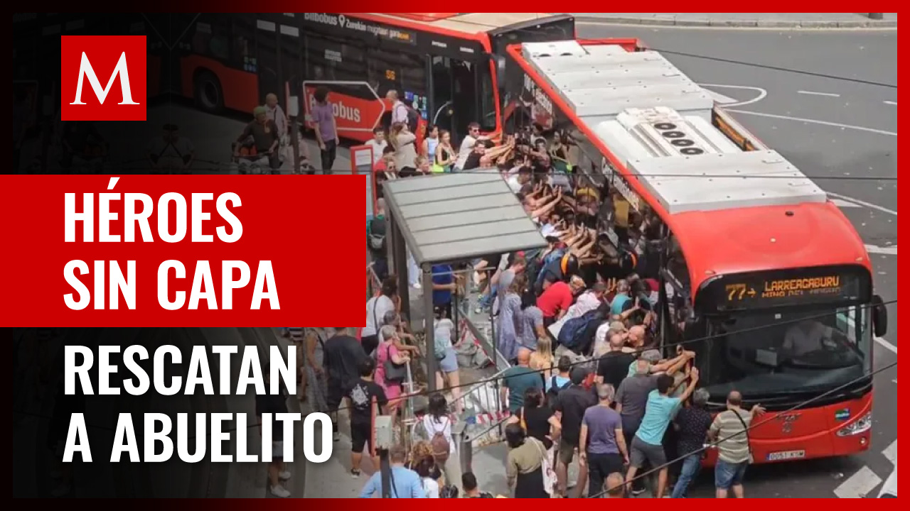 Multitud salva a adulto de ser atrapado por autobús