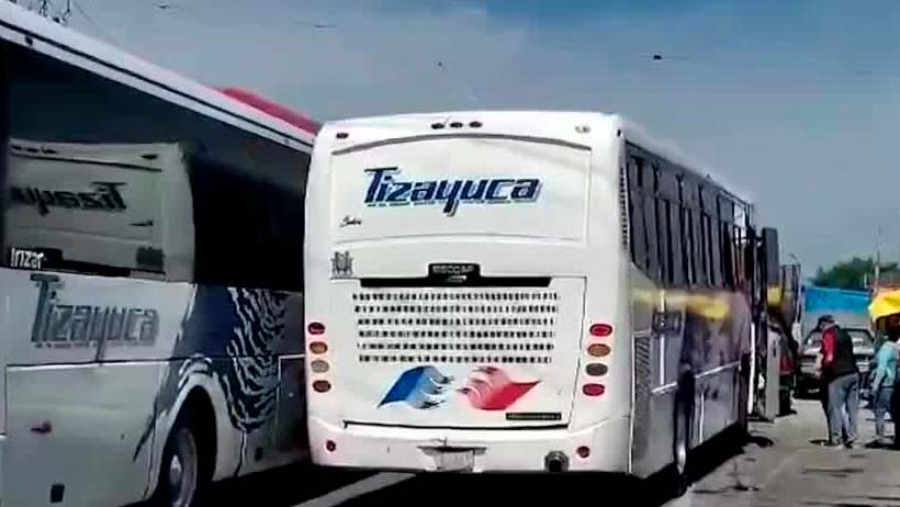 Con solo una patrulla, autoridades reforzaron la seguridad de los choferes en Tizayuca