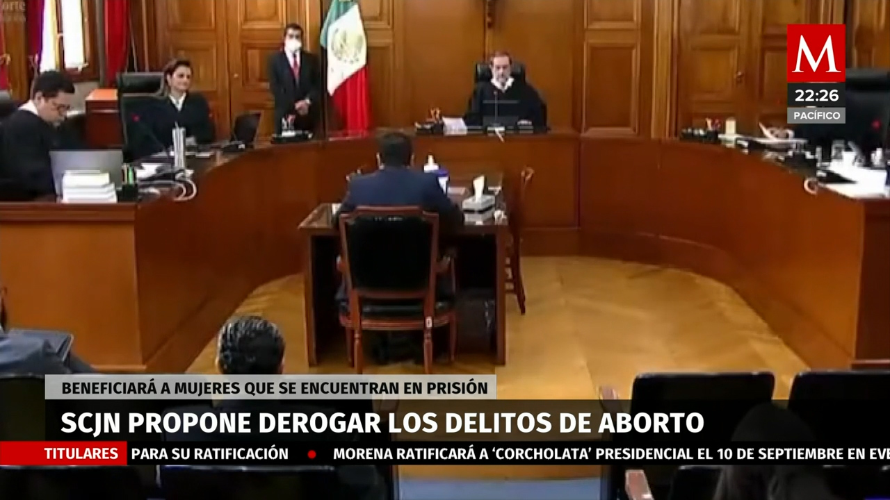 SCJN propone derogar los delitos de aborto