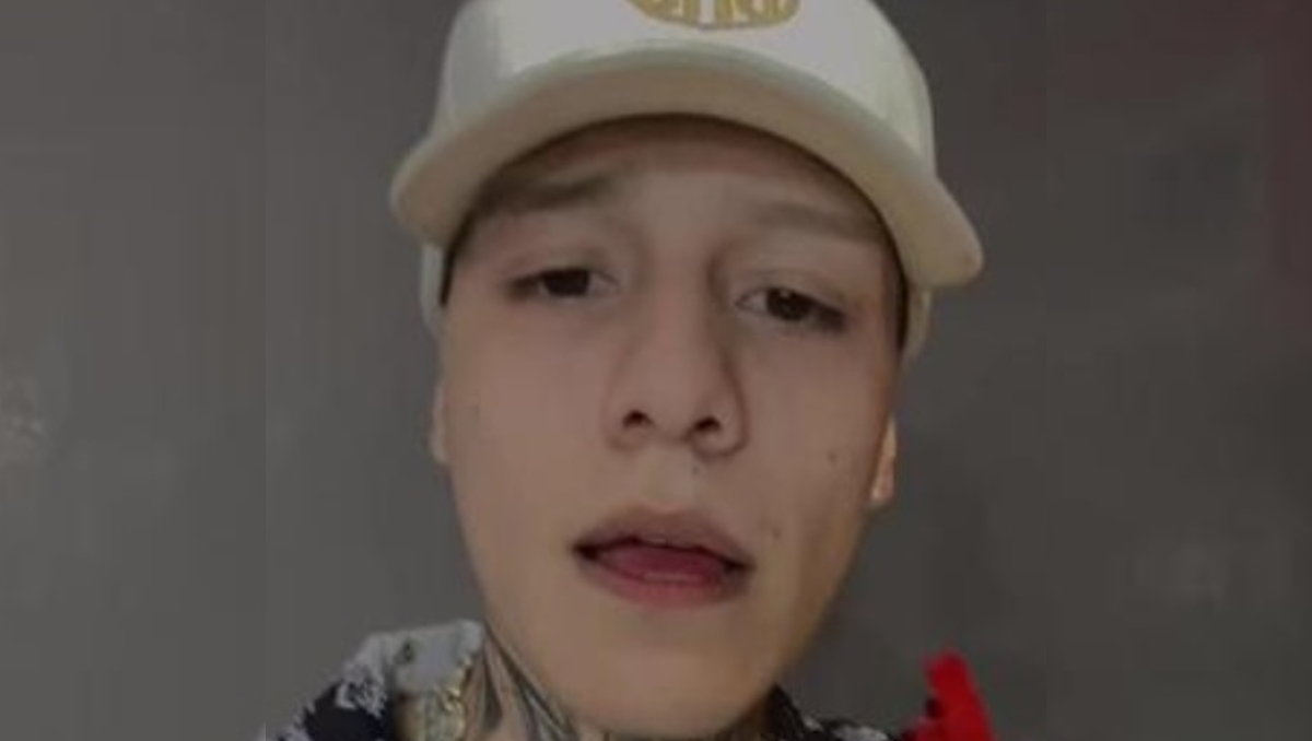 Ángel el joven que confunden con Santa Fe Klan/Captura de TikTok
