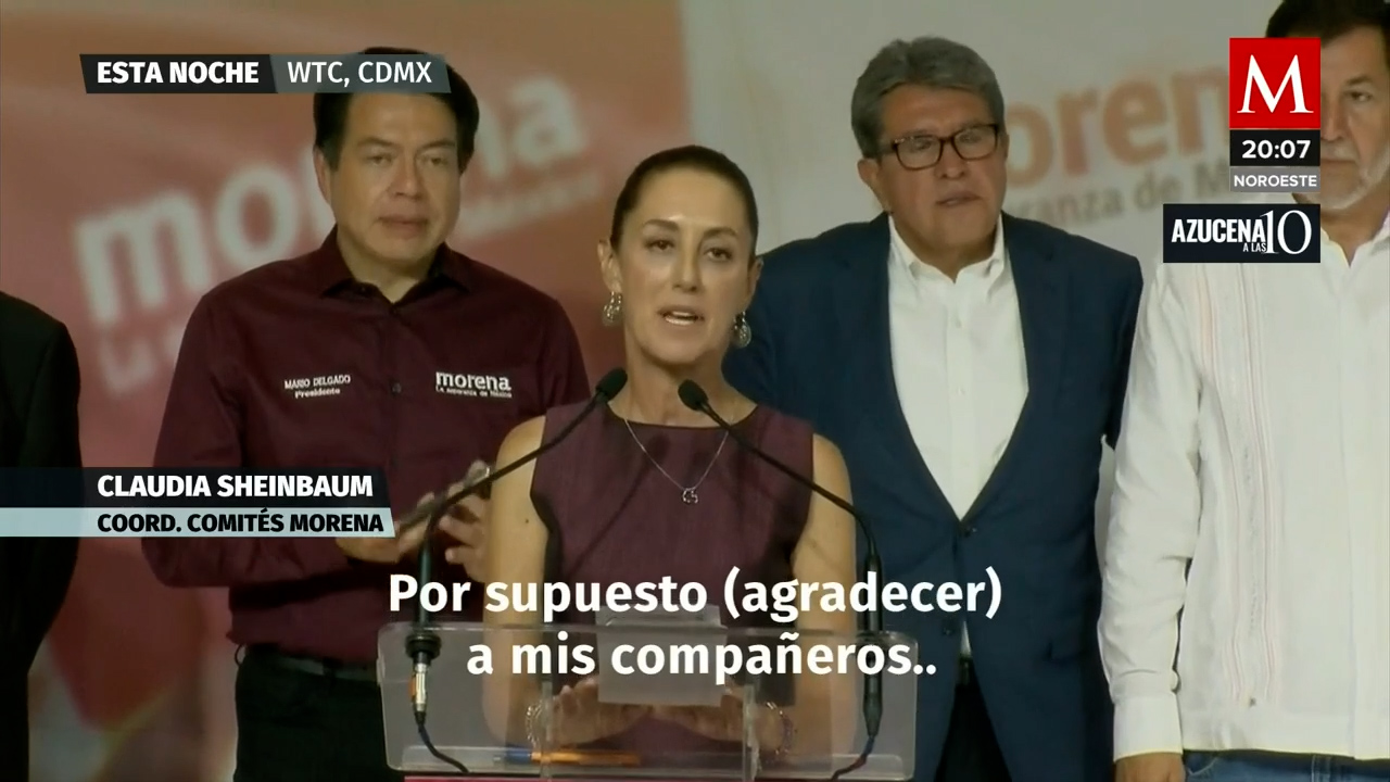 Claudia Sheinbaum agradece a sus colegas y destaca el apoyo a AMLO