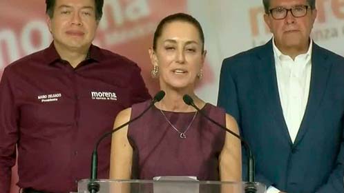 Claudia Sheinbaum ofrece mensaje tras ser elegida para representar a Morena en 2024