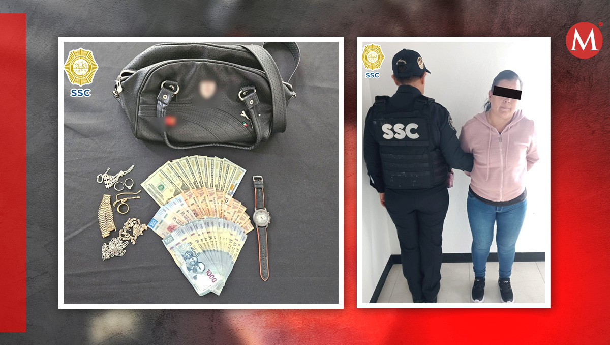 Detuvieron a una mujer en la Álvaro Obregón por presuntamente robar 25 mil pesos, dólares y joyería | SSC