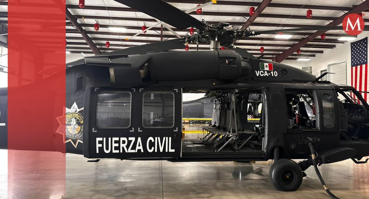 El helicóptero ya tiene los colores y leyenda de Fuerza Civil en su fuselaje, a la espera del aval de la FAA. Foto: Especial