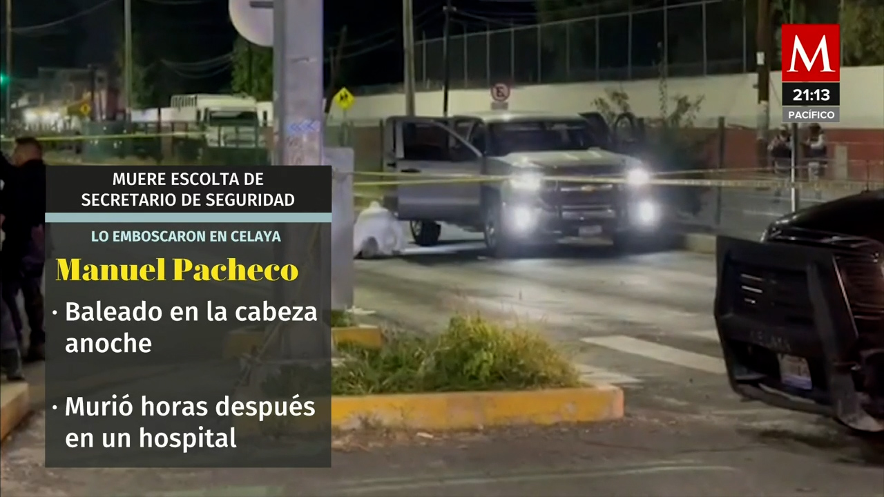 Policía municipal y escolta del Secretario de Seguridad Ciudadana de Celaya fallece en ataque armado