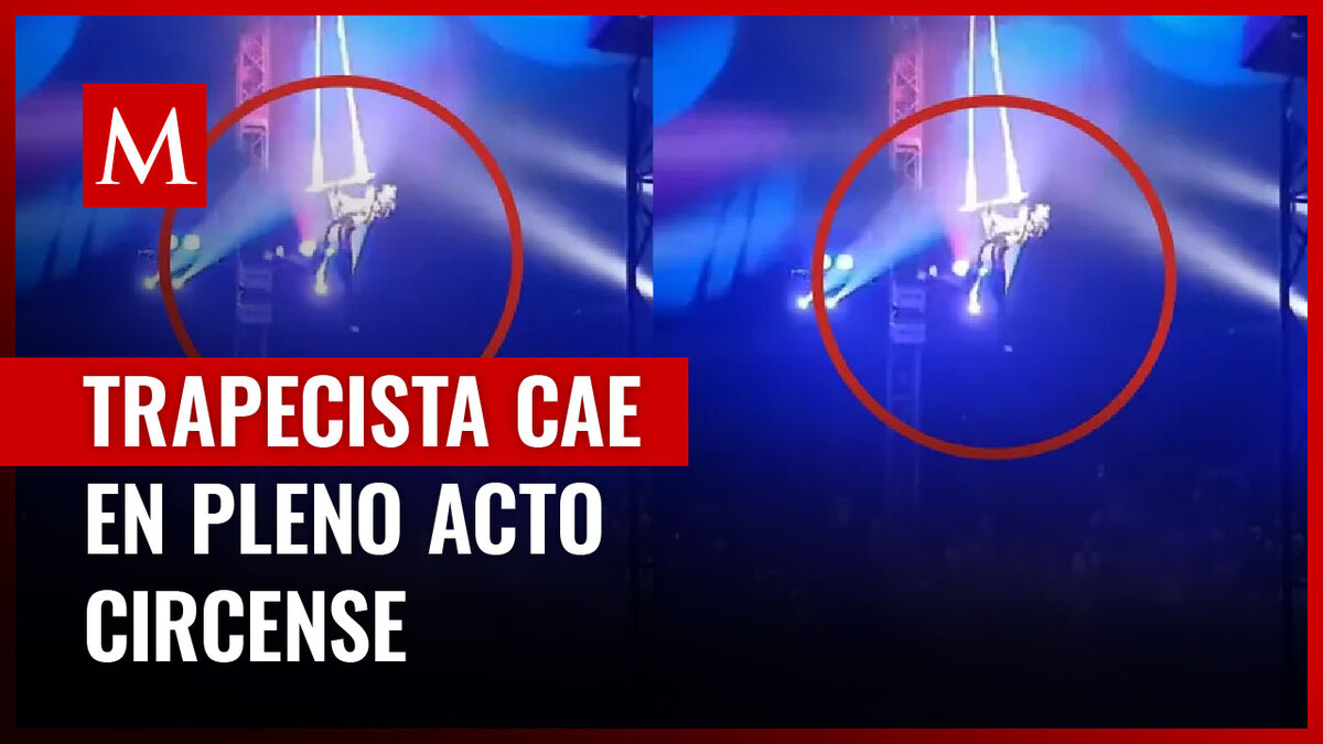 Trapecista de 23 años cae durante un show a una altura de casi 10 metros