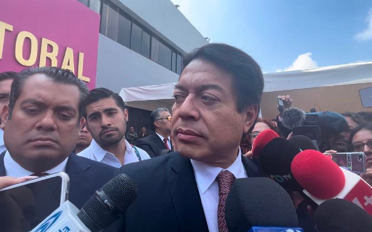El dirigente nacional de Morena, Mario Delgado, en rueda de prensa. | Rafael Montes
