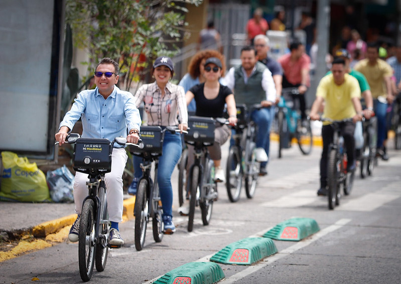 Inauguración de la Ciclovía de Javier Mina. (Cortesía)